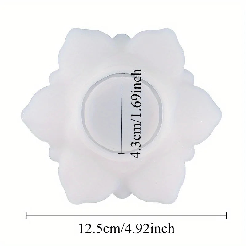 Lotus Flower Silicone Resin Mold for Candle Holder & Jewelry Silicone Craft Mold Babs 1pc