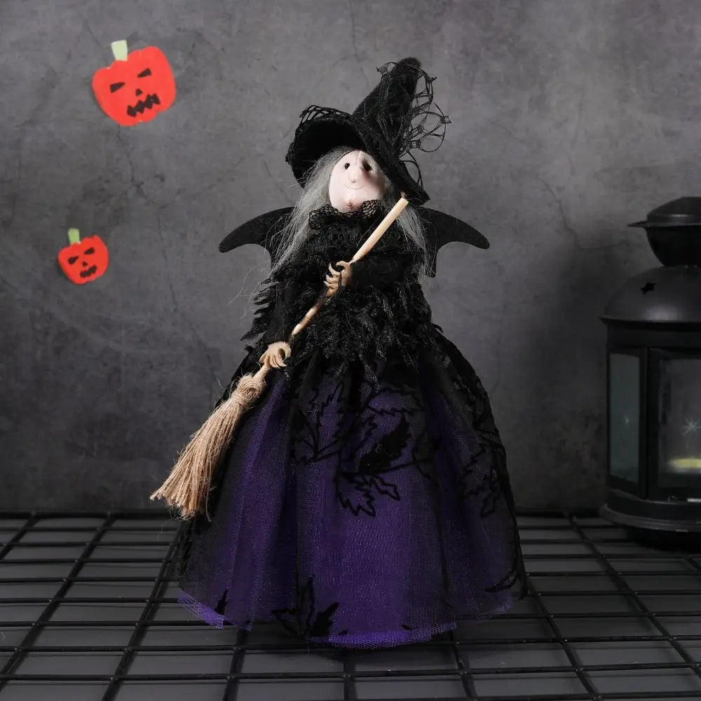 Halloween Tree Top Witch Decoration – Star Broom Ornament Halloween Tree Topper Babs