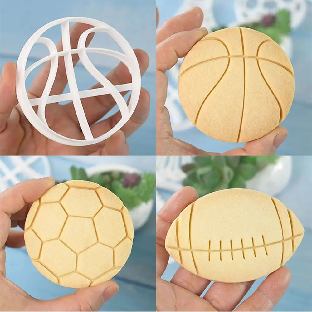 Football Soccer Cookie Cutters – Sports Theme Baking Mold Set Cookie Cutter Set Babs