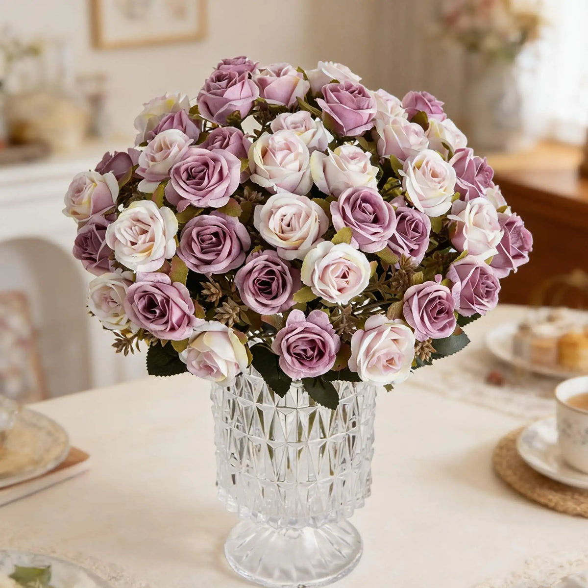 Silk Artificial Carnation Rose Bouquet – Wedding & Home Decor Artificial Flower Bouquet Babs