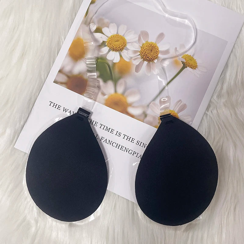 Reusable Nipple Covers & Breast Lift Pasties | Invisible Sticky Bra Breast Pasties Babs black L