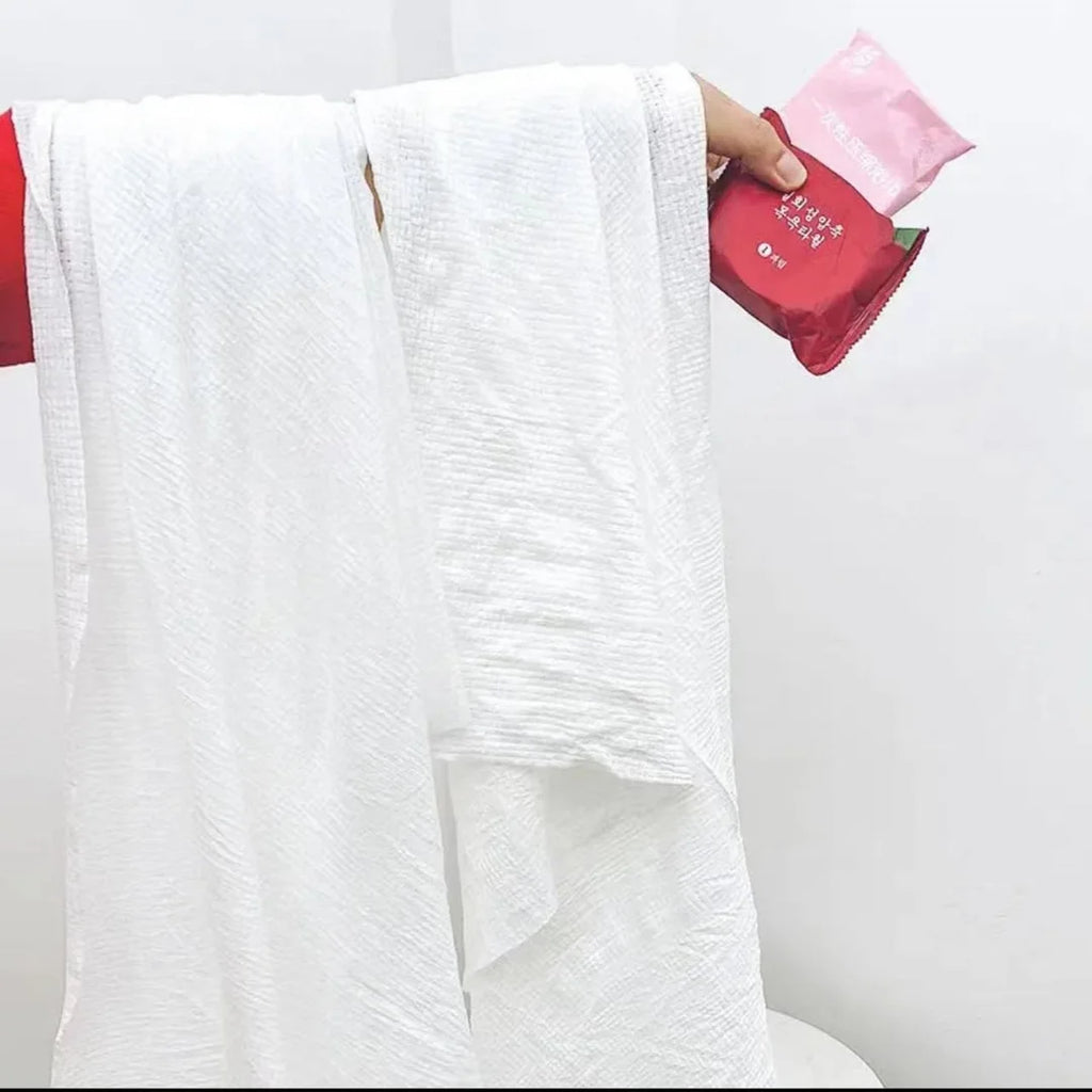 Disposable Bath Towels 100% Cotton Quick-Dry | 1 or 10 Pack Disposable Bath Towel Babs
