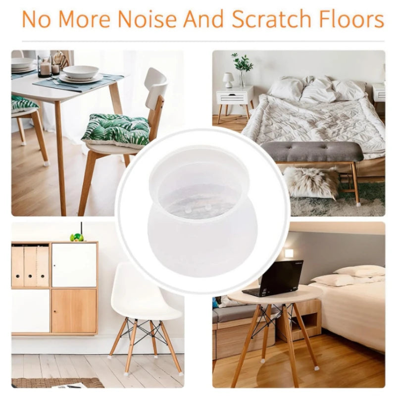 Silicone Chair Leg Caps – Anti-Slip Floor Protector Pads Furniture Leg Caps Babs