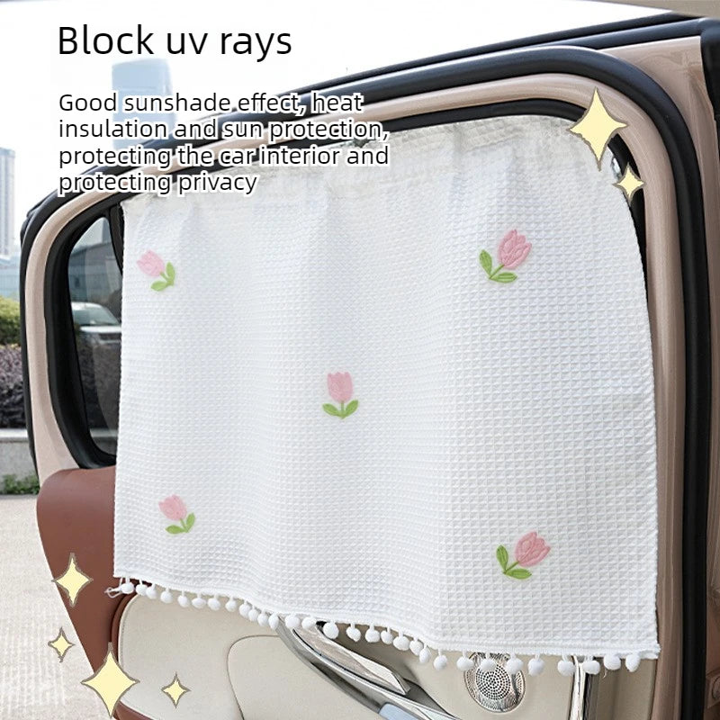 Car Side Window Sunshade Curtain – Suction Cup, Heat Insulation Car Window Sunshade Babs