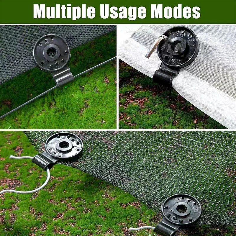 Greenhouse Shade Cloth Clips 50/100 Pack – Heavy Duty Lock Grip Garden Fabric Clips Babs