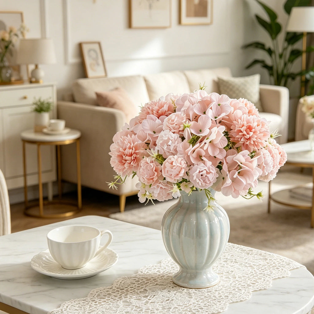 Silk Ball Chrysanthemum Artificial Flowers for Home & Wedding Artificial Silk Flowers Babs