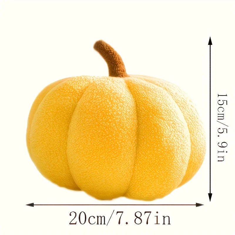 3D Plush Pumpkin Pillow – Fall Halloween Thanksgiving Cushion Plush Throw Pillow Babs
