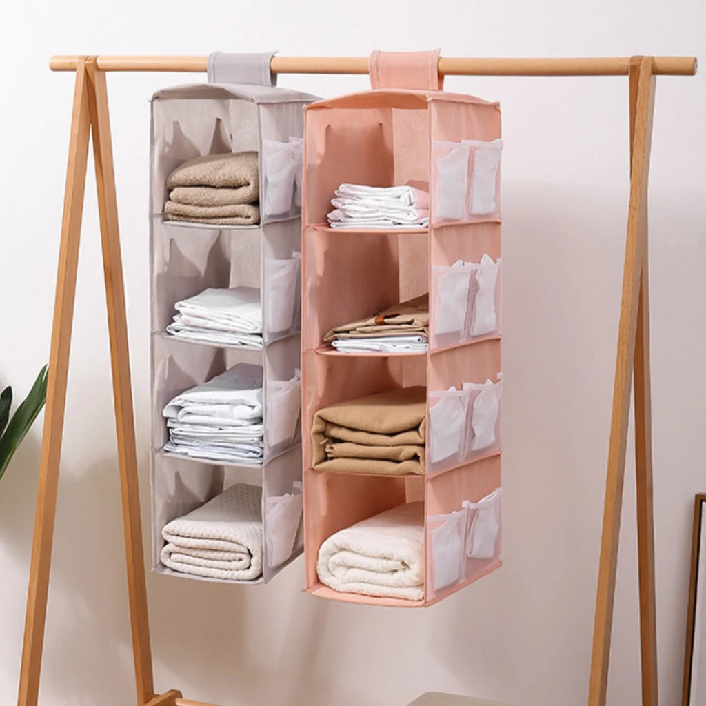 Hanging Wardrobe Organizer – Multi-Layer Non-Woven Storage Bag Wardrobe Hanging Organizer Babs