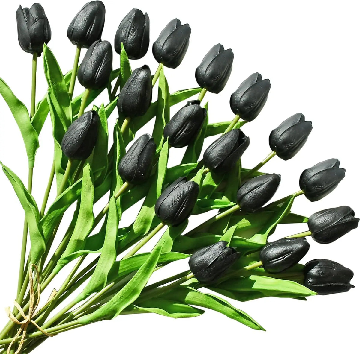 3/5PCS Real Touch Artificial Tulips – Home & Wedding Décor Artificial Flower Bouquet Babs black 5pcs