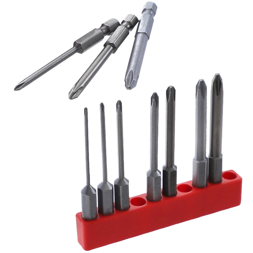 10Pcs Phillips Screwdriver Bits PH00-PH2 65mm 1/4" Hex Shank Set Screwdriver Bit Set Babs