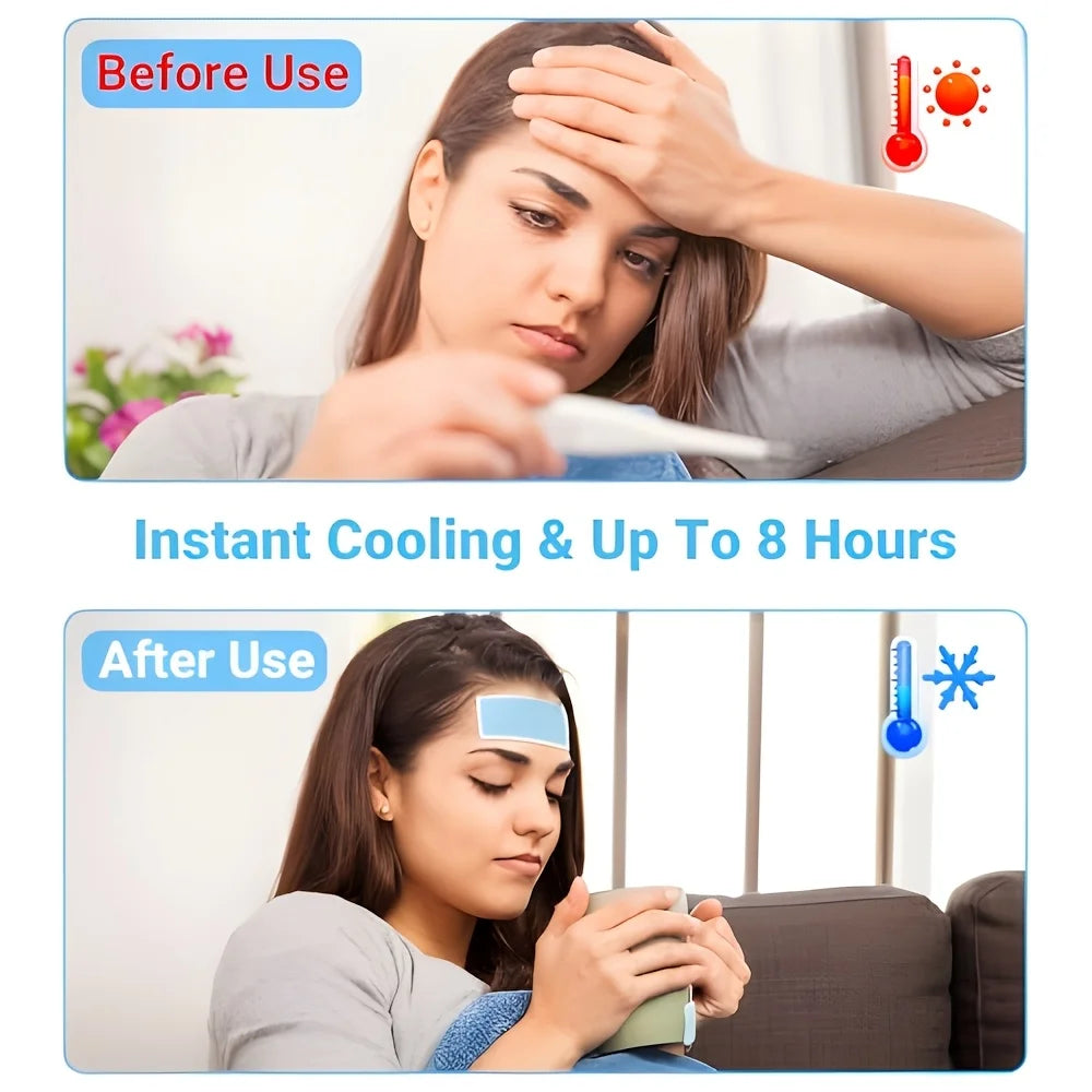 36pcs Cooling Gel Patches – Cuttable Multi-Purpose Cool Pads Cooling Gel Patches Babs