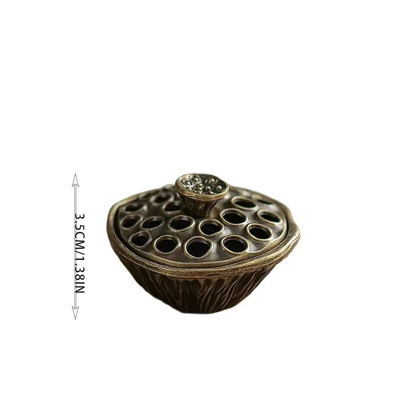 Vintage Brass Incense Burner – 3-Legged Hollow Censer with Lid Incense Burner Babs I One Size