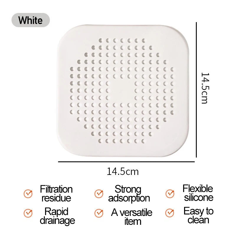 3-Pack Silicone Drain Strainer Hair Catcher for Sink & Shower Drain Strainer Filter Babs