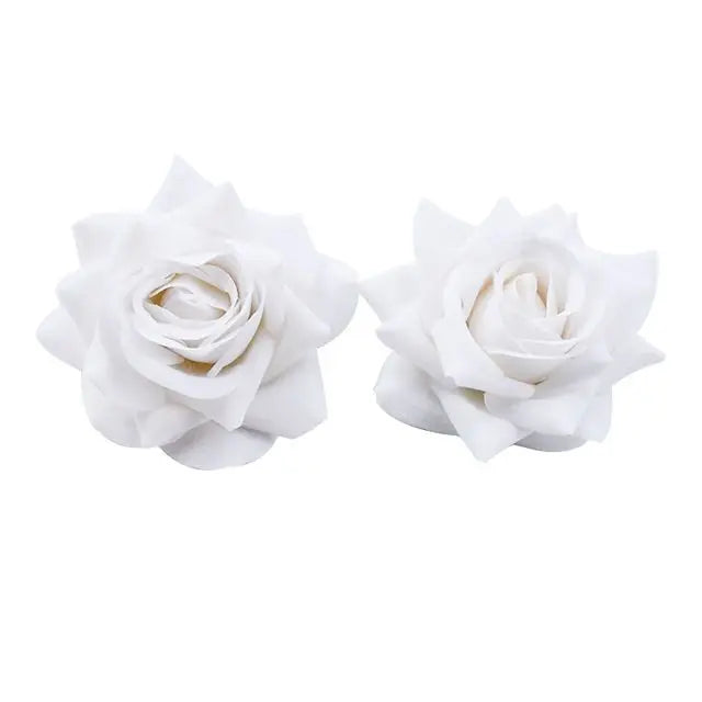 10 Silk Red Rose Heads – Artificial Flowers for Wedding & Décor Artificial Silk Roses Babs HA1-21 10 pieces