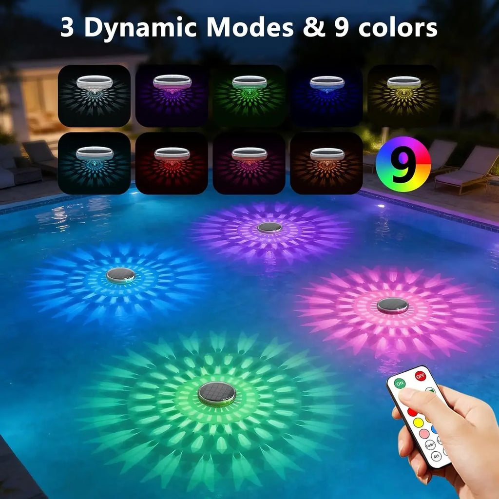 Solar RGB Floating Pool Light – Color Changing Waterproof LED Floating Pool Light Babs
