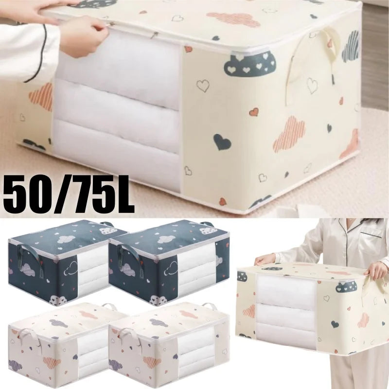 50/75L Moisture-Proof Quilt & Clothes Storage Bag | Dustproof Clothes Storage Bag Babs