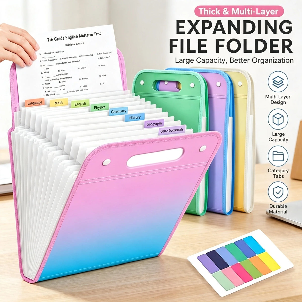 13-Pocket Expandable File Folder – Accordion Document Organiser Accordion File Organiser Babs