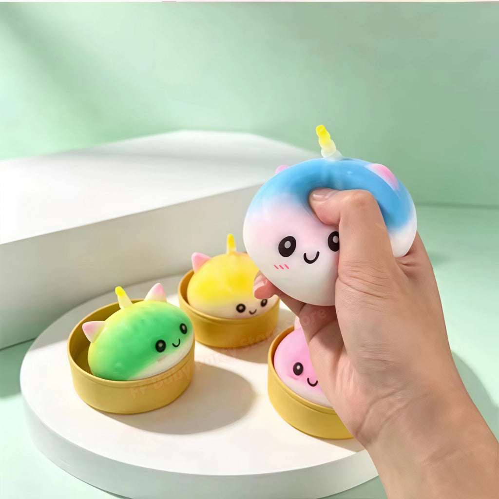BaoZi Dumpling Squishy Squeeze Fidget Toy – Novelty Desk Gift Squishy Fidget Toy Babs