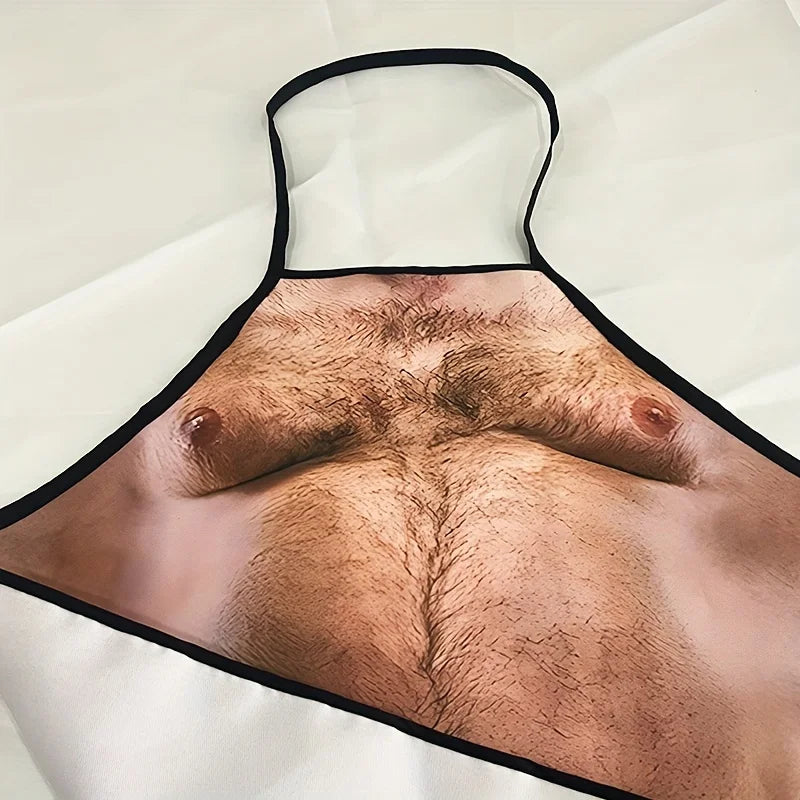 Beer Belly Print Men's Kitchen Apron – BBQ & Party Novelty Kitchen Apron Babs