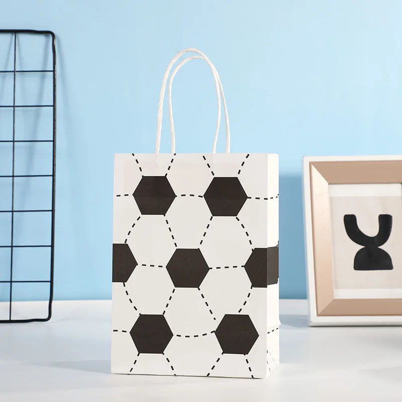 Soccer Party Bags with Handles | Kraft Treat Bags 5/10/20 Pcs Party Favor Bags Babs C 20 Pcs