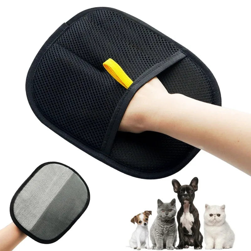 Reusable Double-Sided Pet Hair Remover Glove | Fur & Lint Mitt Pet Grooming Glove Babs