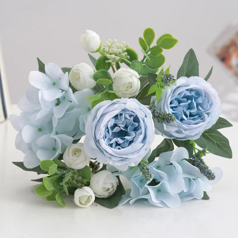 Silk Peony Hydrangea Artificial Flower Bouquet | Wedding Décor Artificial Flower Bouquet Babs color 3 1 pc