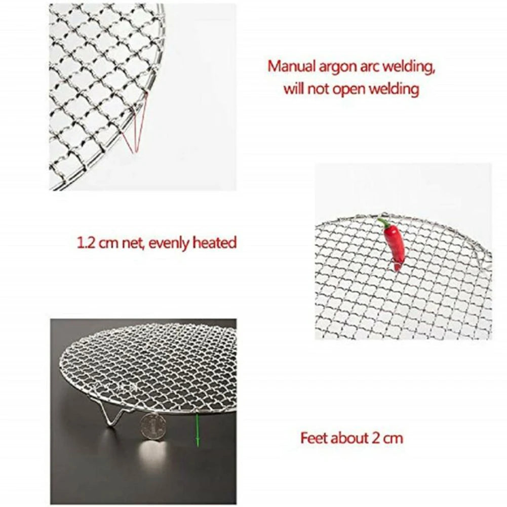 Stainless Steel Round BBQ Grill & Cooling Rack with Legs BBQ Cooling Rack Babs