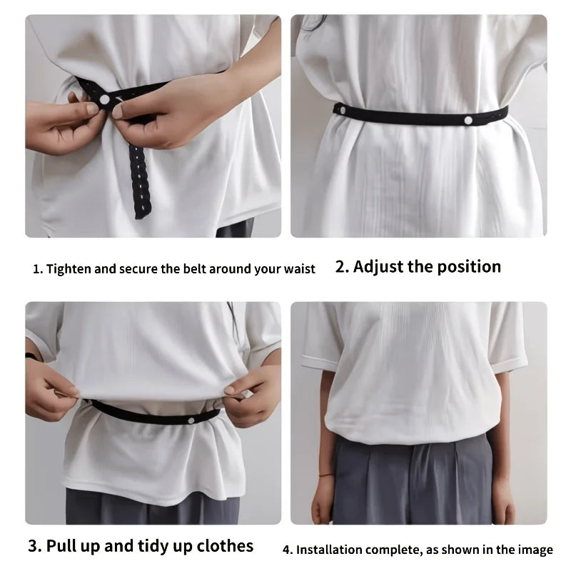 Adjustable Elastic Shirt Tuck Band – Invisible Shirt Holder Belt Shirt Tuck Band Babs