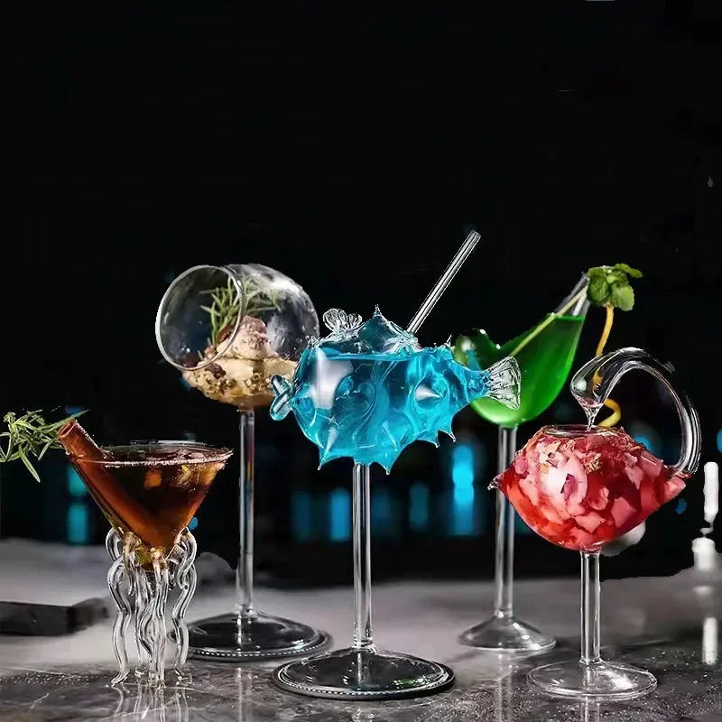 Porcupine Fish Cocktail Goblet – Novelty Bar & Party Glass Novelty Cocktail Glass Babs