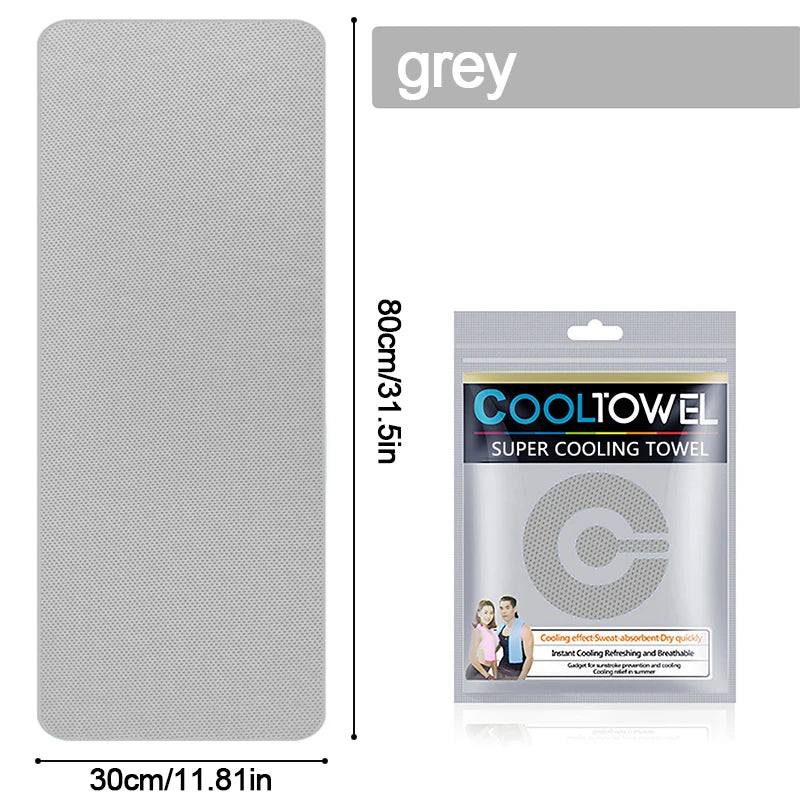 Soft Breathable Cooling Towels for Neck & Face | Sports Set Sport Cooling Towel Babs Light Grey 1PCS
