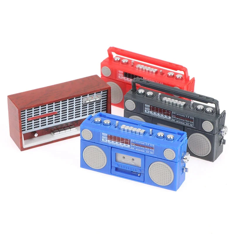 1:12 Miniature Dollhouse Radio & Tape Recorder Model Décor Dollhouse Miniature Babs