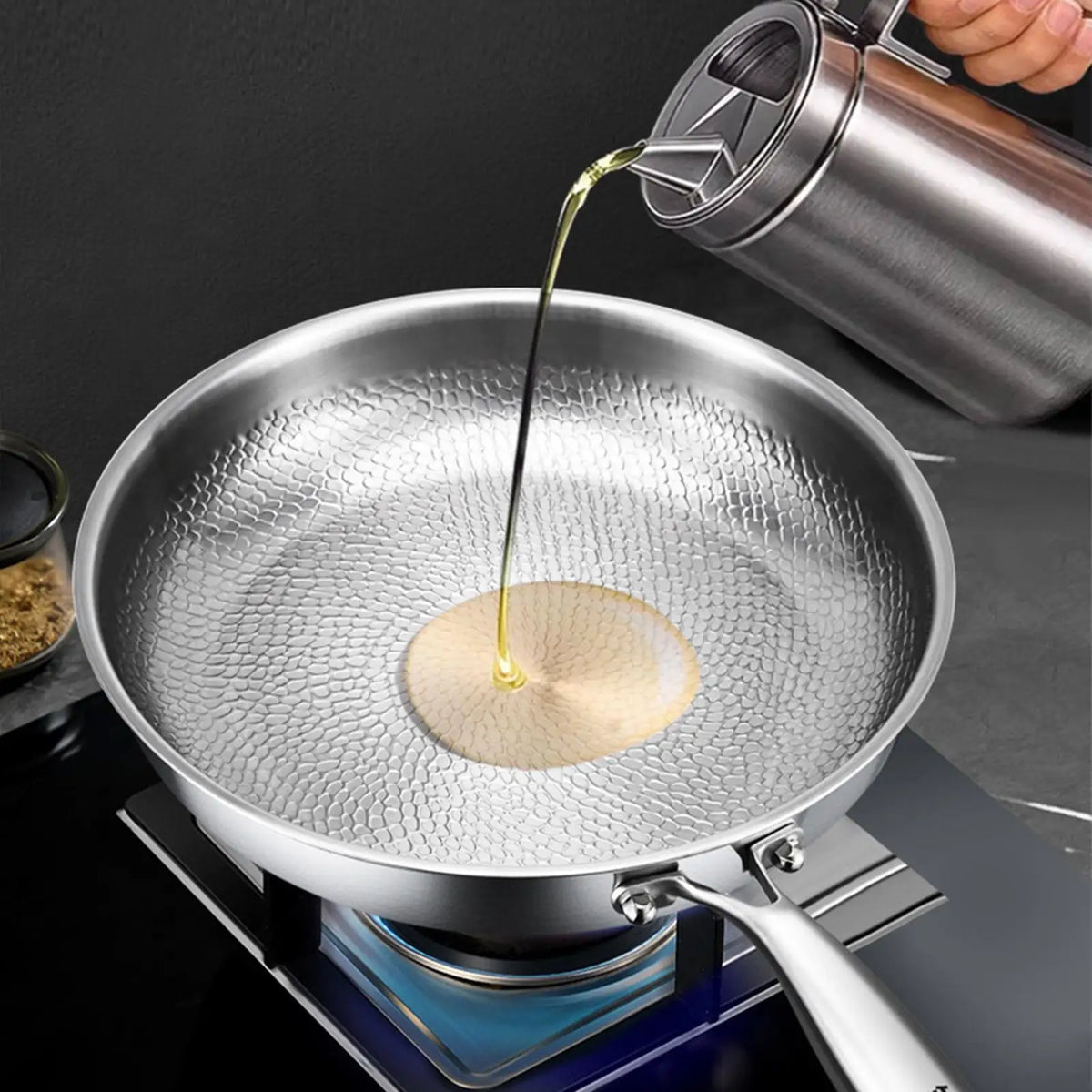 Titanium Non-Stick Frying Pan with Glass Lid – 26/28/30cm Titanium Frying Pan Babs