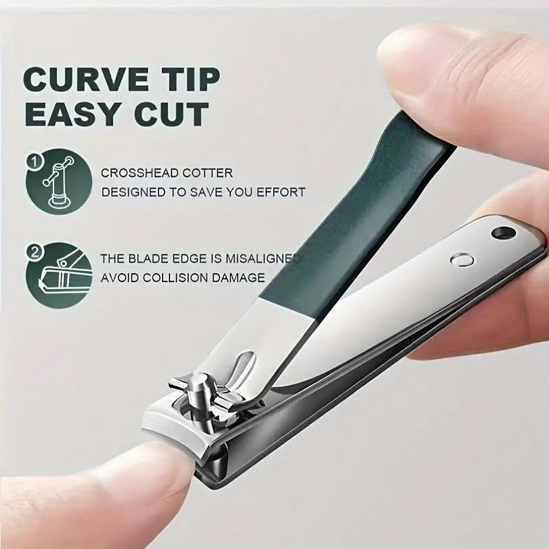 Stainless Steel Nail Clipper Set – Concave Blade & File Included Nail Clipper Set Babs