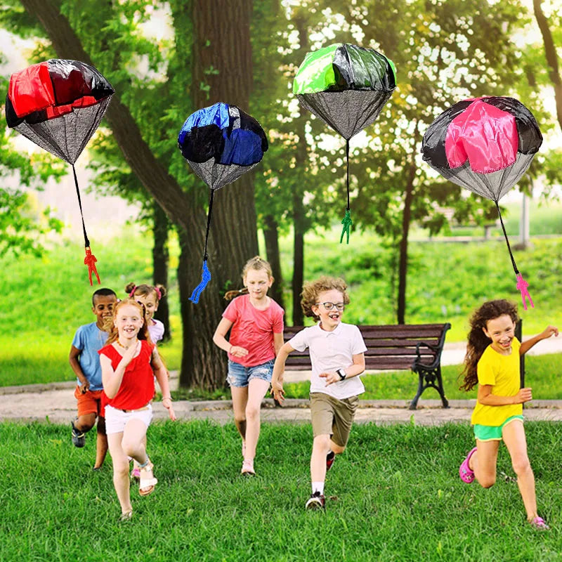 Parachute Toy Hand Throw Flying Game – Party Favors 1-6 Pcs Parachute Flying Toy Babs