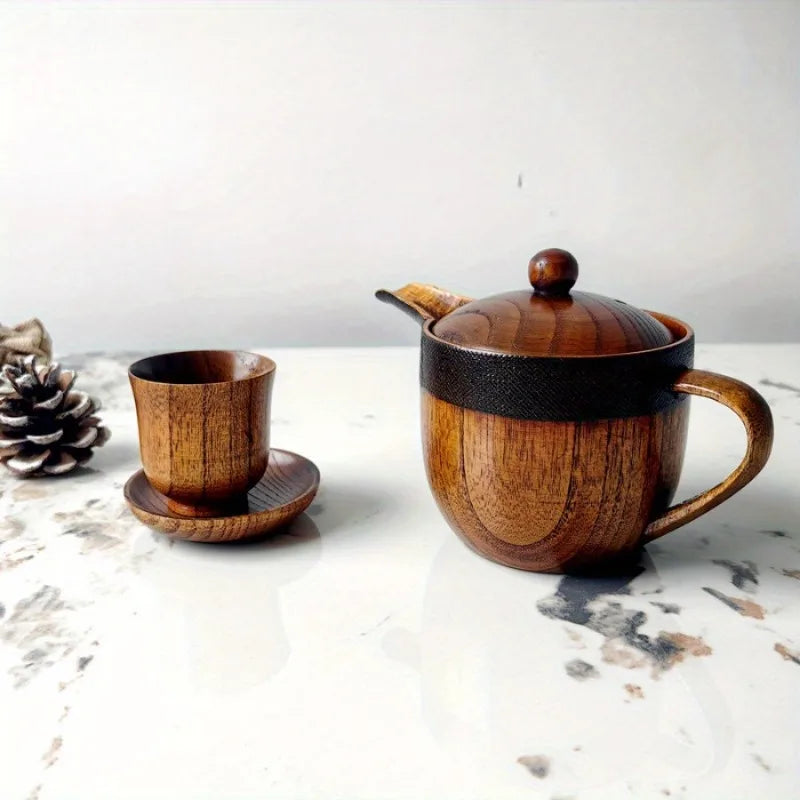 Solid Wood Duck Beak Purple Clay Teapot with Filter & Lid Purple Clay Teapot Babs