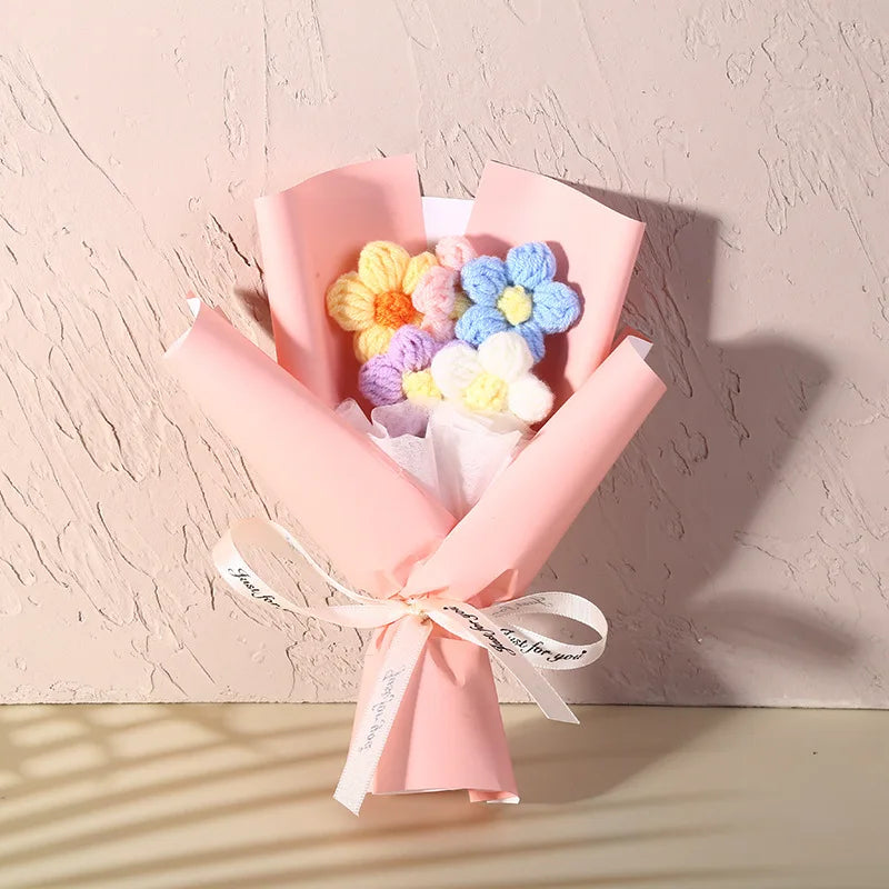 Knitted Artificial Rose Bouquet | Wedding & Home Décor Gift Artificial Flower Bouquet Babs