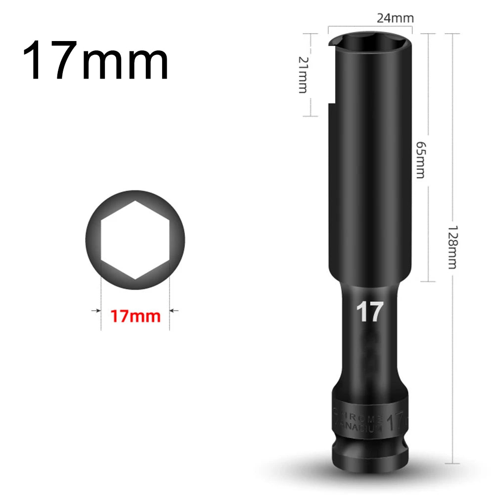 1/2" Drive Hex Socket Impact Wrench Adapter – Chrome Vanadium Socket Wrench Adapter Babs 17mm