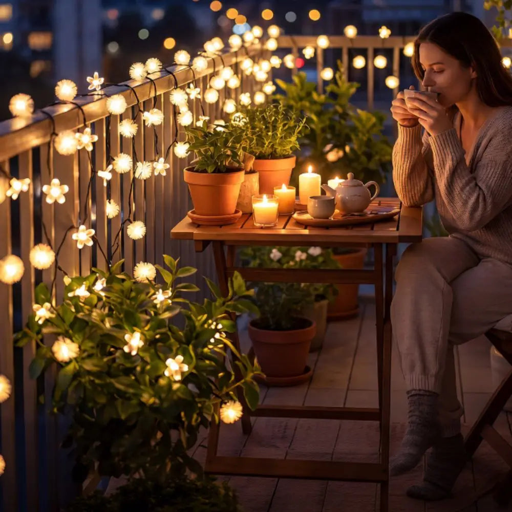 Solar Cherry Blossom String Lights – Outdoor Garden Décor Solar String Lights Babs
