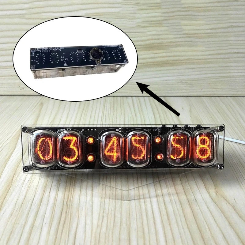 IN-12 Nixie Tube Clock Base – DIY Glow Tube Desk Clock Housing Nixie Clock Base Babs