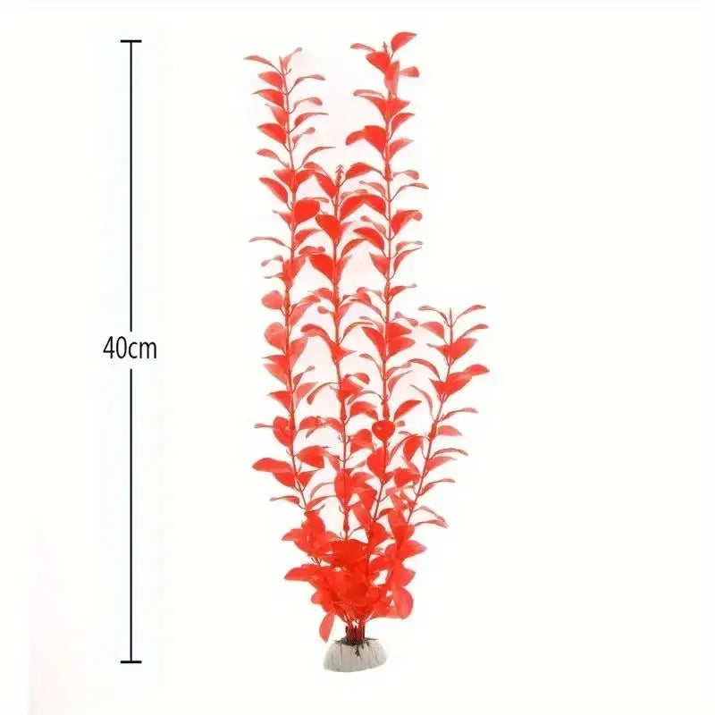 5pcs Artificial Aquarium Plants 40cm – Fish Tank Decorations Aquarium Plant Decor Babs