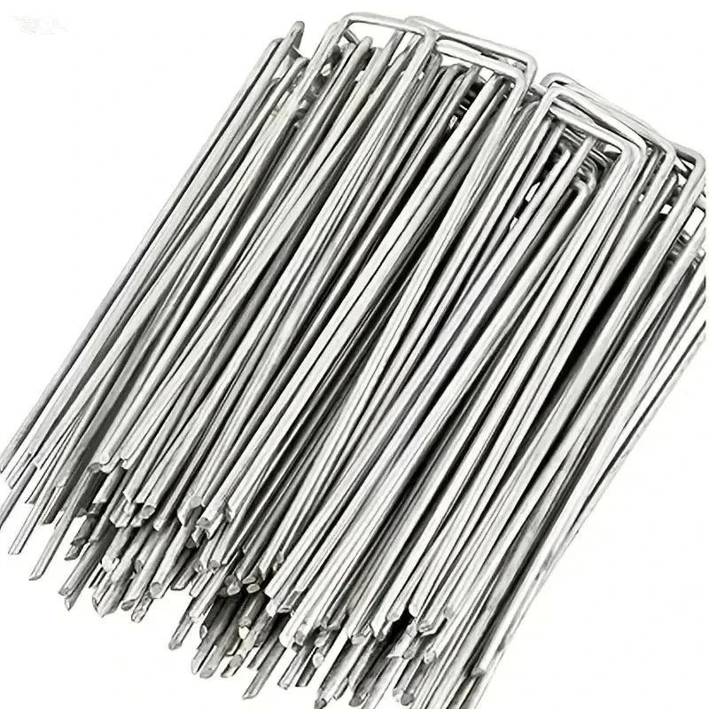 50-Pack U-Shaped Garden Stakes Heavy-Duty Landscape Nails Garden Stakes Babs