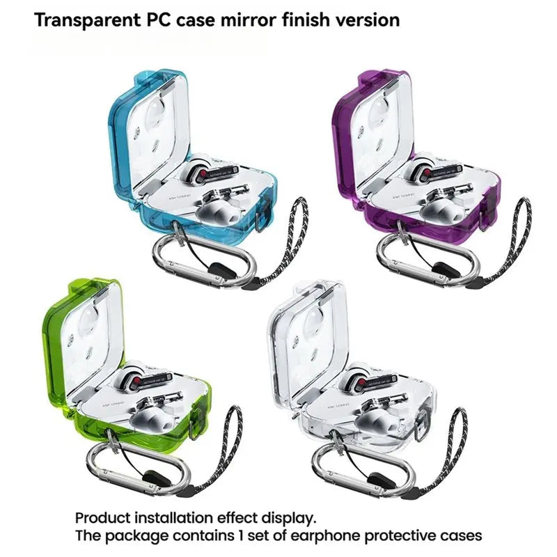 Nothing Ear 2 Clear Candy Color PC Protective Case Cover Earbuds Case Cover Babs