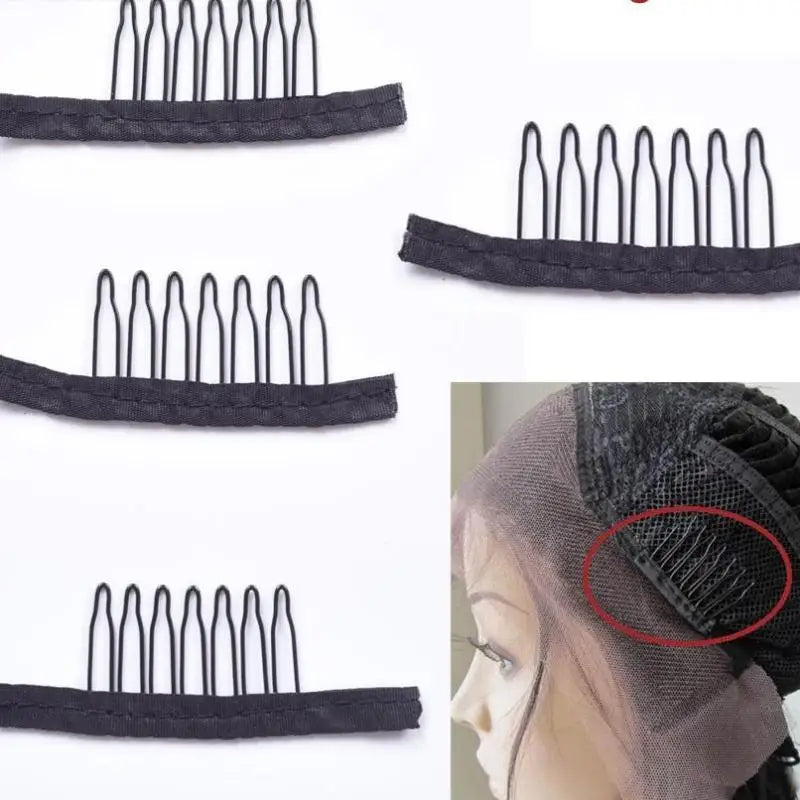 20Pcs Metal Wig Cap Combs for Hair Extensions & Clips Wig Cap Combs Babs