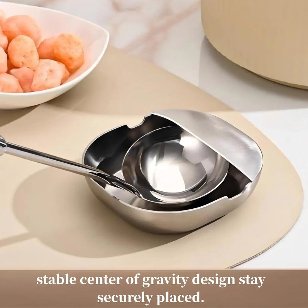 Stainless Steel Spoon Rest & Utensil Holder for Kitchen Counter Spoon Rest Stand Babs