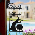 Halloween Witch Silhouette Metal Pendant Door Decoration Halloween Decoration Babs Ty-Mgnw-028