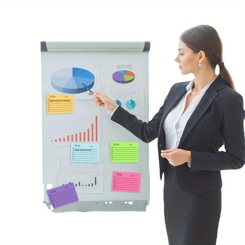 Fluorescent Sticky Notes Multi-Color Self-Adhesive Memo Notepad Sticky Notes Memo Pad Babs