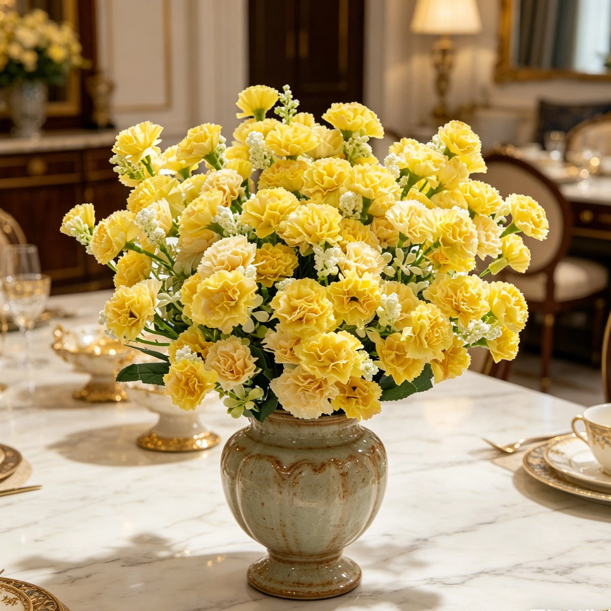 Artificial Silk Carnation Flower Stems – Wedding & Home Decor Artificial Flower Stems Babs