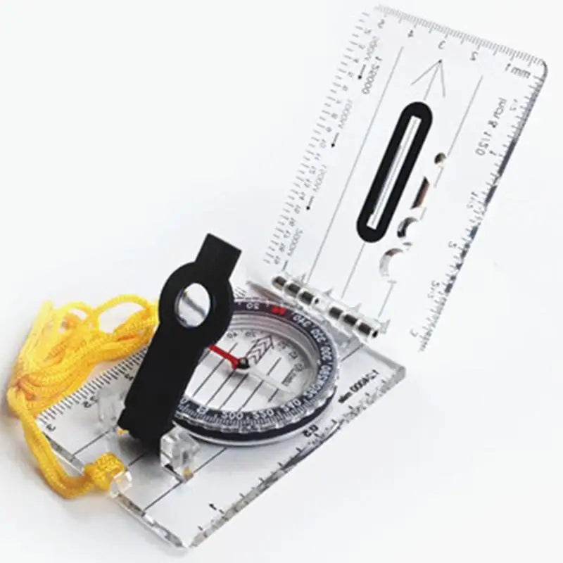 Mini Compass Map Scale Ruler – Hiking & Camping Navigation Tool Outdoor Compass Ruler Babs