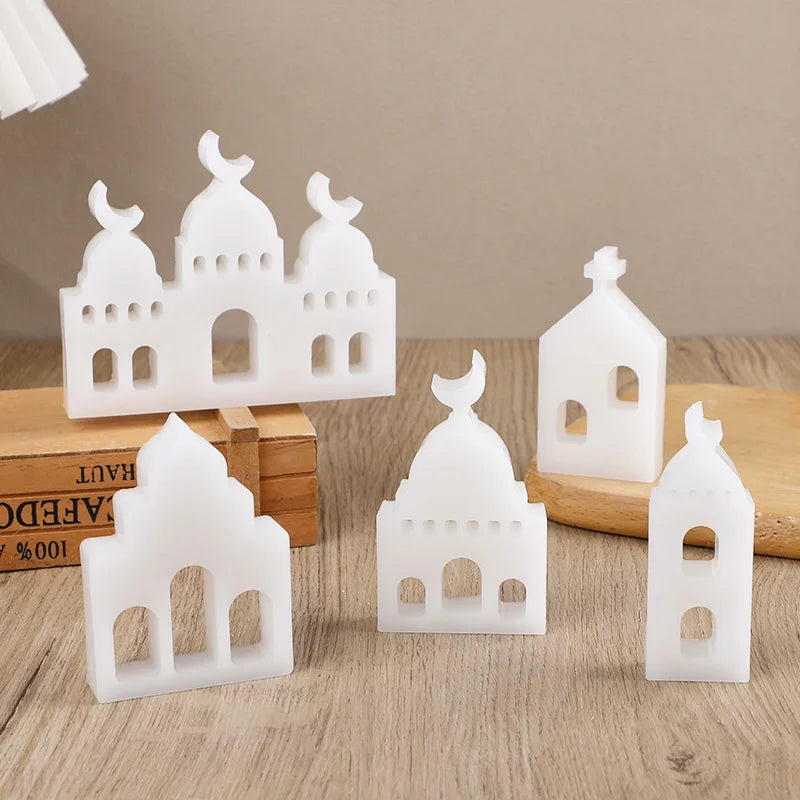 Ramadan Mosque Silicone Mold – Eid Resin Cement Craft Mould Craft Silicone Mold Babs