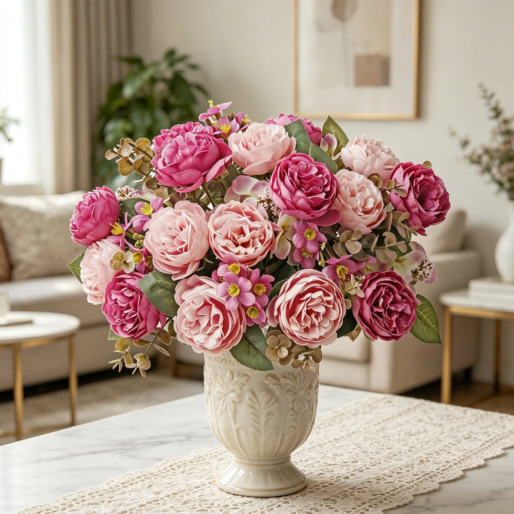 Artificial Silk Peony Flowers – Wedding & Home Décor Artificial Silk Flowers Babs
